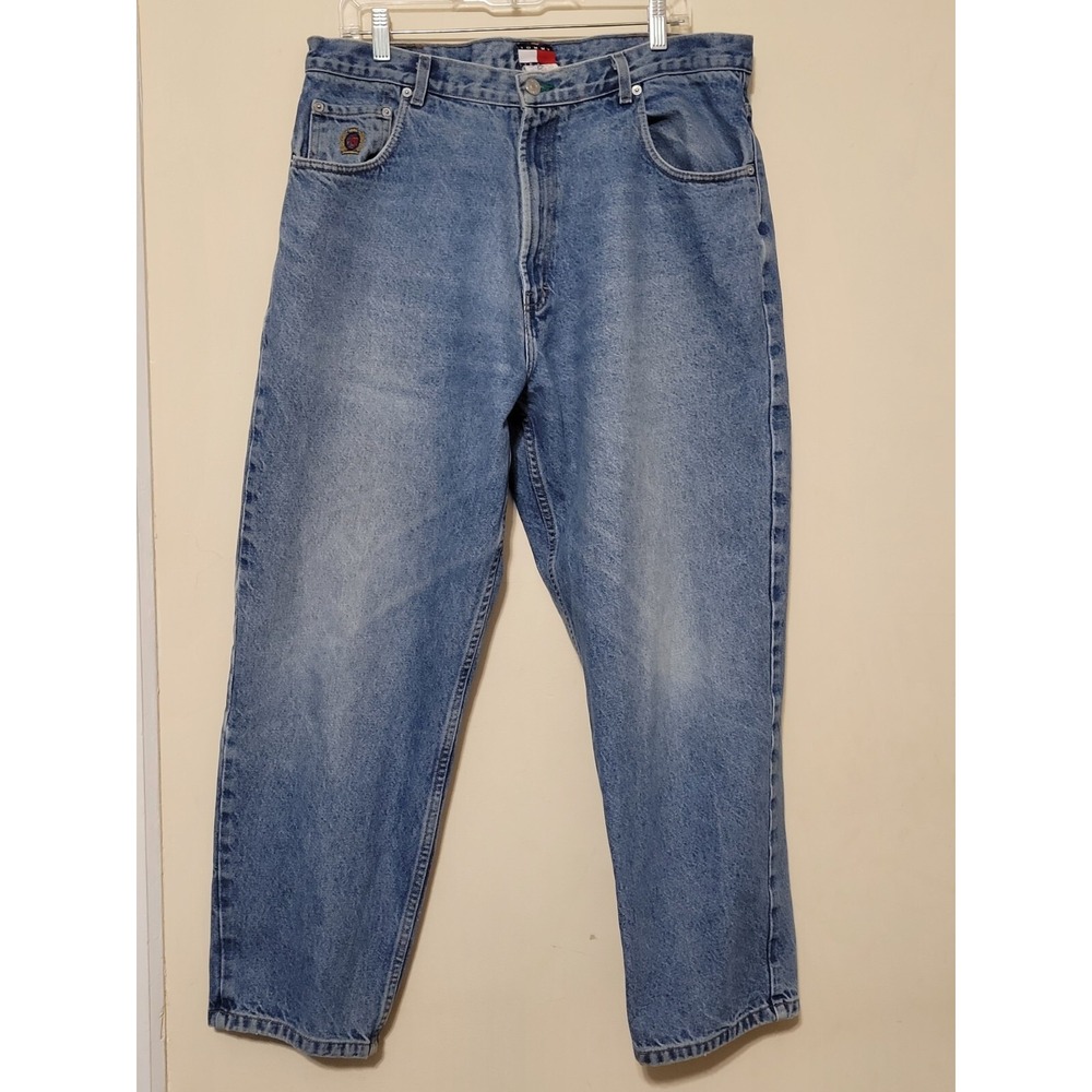 Tommy Hilfiger Mens Jeans 38x29 Denim Y2K Baggy Fit Relaxed Traditional Classic